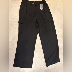 Wide leg Black Cargo Pants Size 14 NEW WITH TAG For women‎ by Nicole Miller